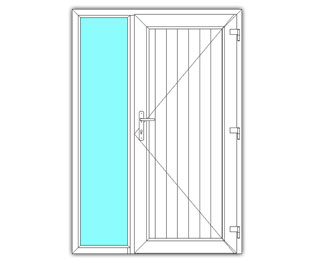 Sierpaneeldeur 01 rechts met zijlicht
